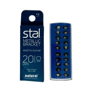 STAL Case 20 pcs METALLIC BRACKET RICKETTS W/H 3,4,5 / MESH Base