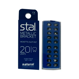 STAL Case 20 pcs METALLIC BRACKET RICKETTS W/H 3,4,5 / MESH Base