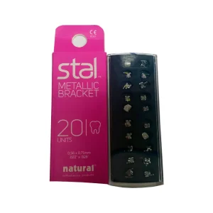 metallic bracket, Metallic mini brackets, bracket mini mesh base, Stal metallic brackets, mesh base brackets, superior tooth adhesion