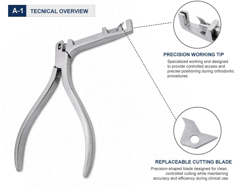CAP REMOVING PLIERS Debonding day should feel like a win for your patient, not a source of anxiety. The Bracket Removing Pliers were engineered to make that moment as controlled and comfortable as possible: precision tips apply force directly to the bracket base — not the tooth — so metal and ceramic brackets come off cleanly, with minimal stress on the enamel underneath.