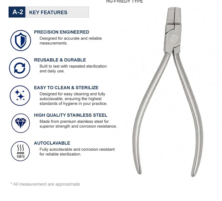 Rectangular Arch Forming Pliers 12 cm / Hu-Friedy Type