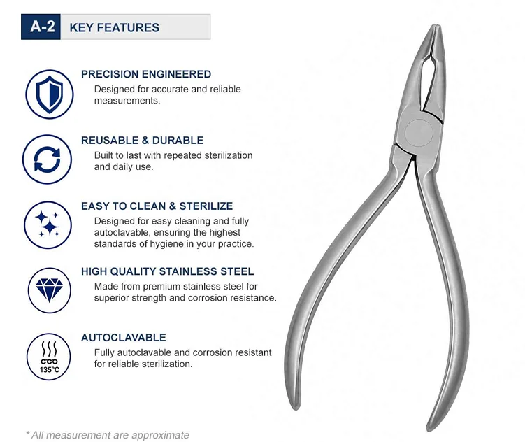 Slim Weingart Pliers 12.5 cm / Hu-Friedy Style Key Features