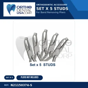 Set of 5 replacement studs for orthodontic band removing pliers