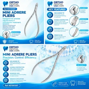 Mini Adrere pliers 11.5 cm, compact orthodontic utility pliers for wire bending