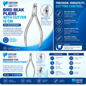 Bird Beak Pliers With Cutter 12 cm