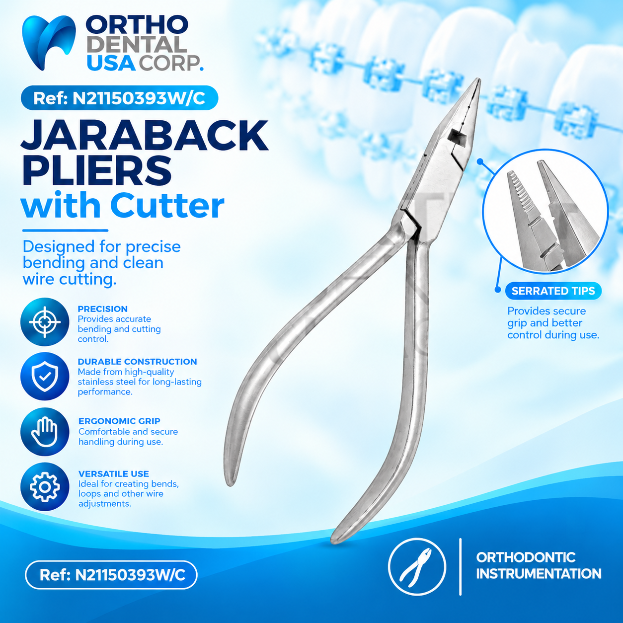 Jaraback Pliers with Cutter Premium Orthodontics