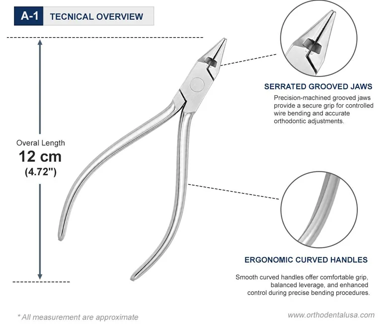 Slim Sloped Bird Beak Pliers with Cutter Technical Overview