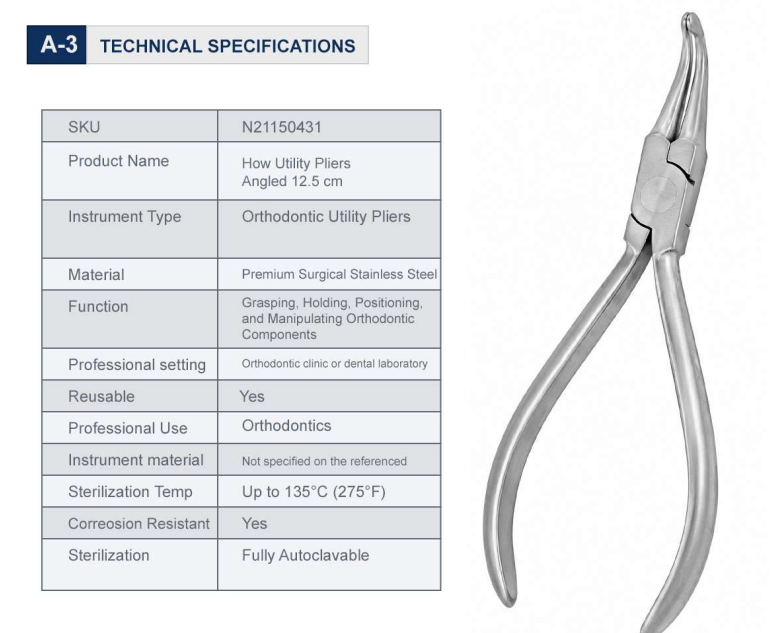 Technical Specifications How Utility Pliers Angled 12.5 cm supplies
