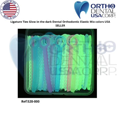 Ligature Ties Glow in the dark Dental Orthodontic Elastic Mix colors USA SELLER - Image 8