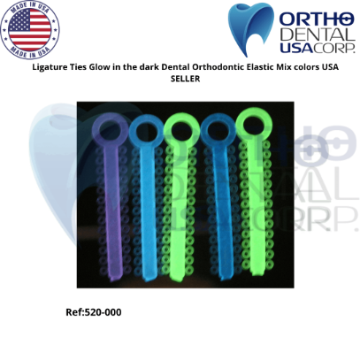 Ligature Ties Glow in the dark Dental Orthodontic Elastic Mix colors USA SELLER - Image 9