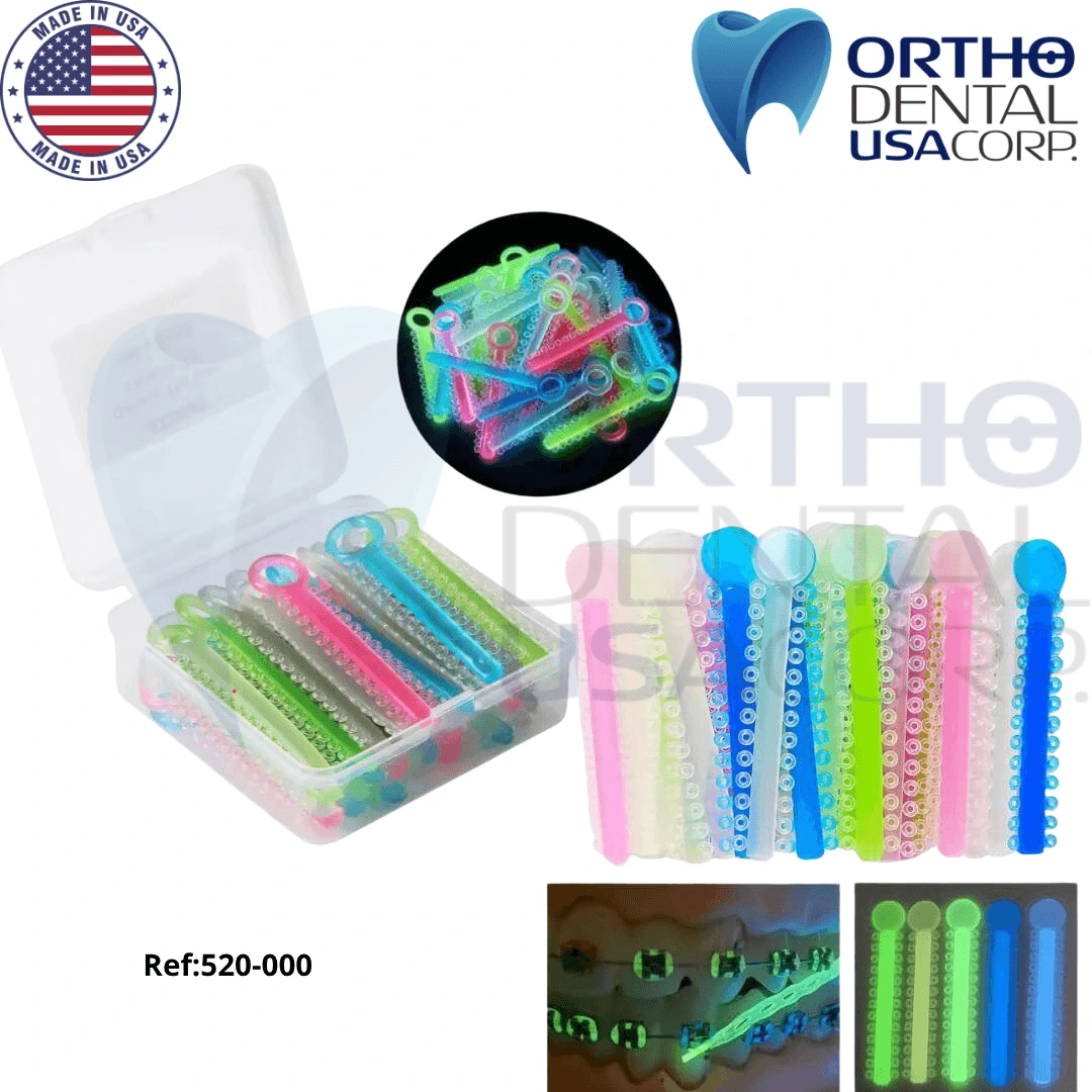 Ligature Ties Glow in the dark Dental Orthodontic Elastic Mix colors USA SELLER - Image 3