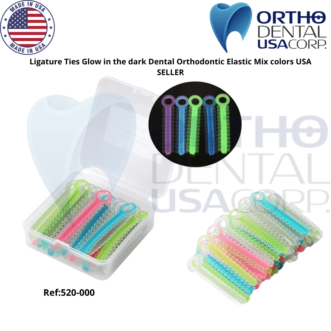 Ligature Ties Glow in the dark Dental Orthodontic Elastic Mix colors USA SELLER - Image 2