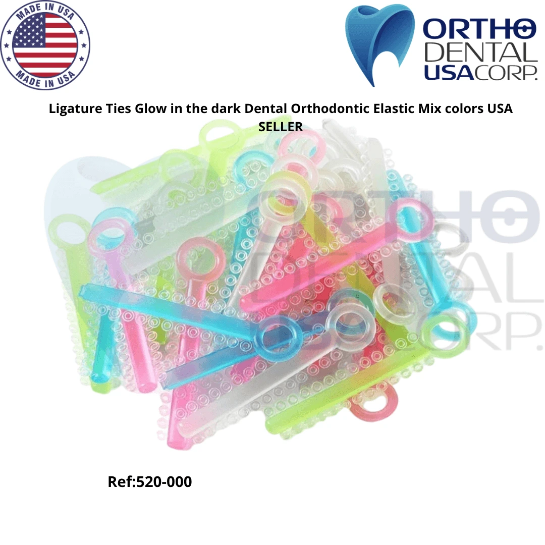 Ligature Ties Glow in the dark Dental Orthodontic Elastic Mix colors USA SELLER - Image 4