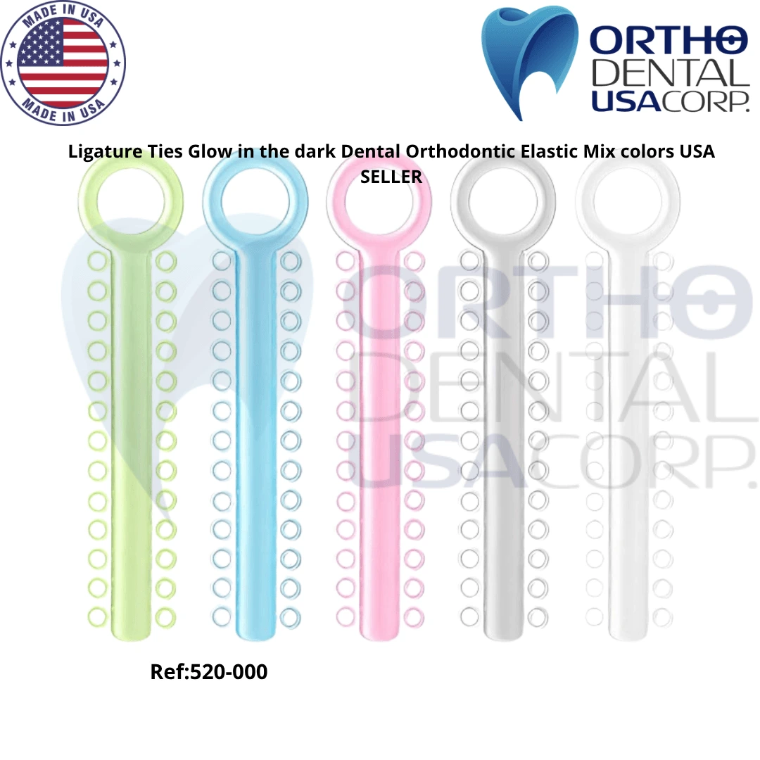 Ligature Ties Glow in the dark Dental Orthodontic Elastic Mix colors USA SELLER - Image 6