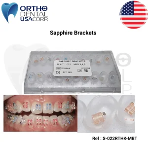 Sapphire Bracket W/H 3, 4, 5 .022" 20 pcs Seller USA Seller Orthodentalusa Corp