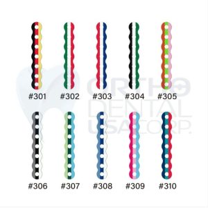 Dental Orthodontic Power Chain Short Tri-Color Elastic Spool 15 Ft Professional