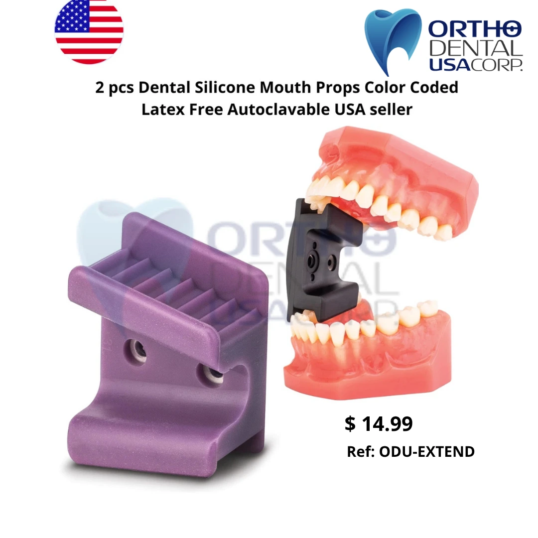 2 pcs Dental Silicone Mouth Props Color Coded Latex Free Autoclavable USA seller