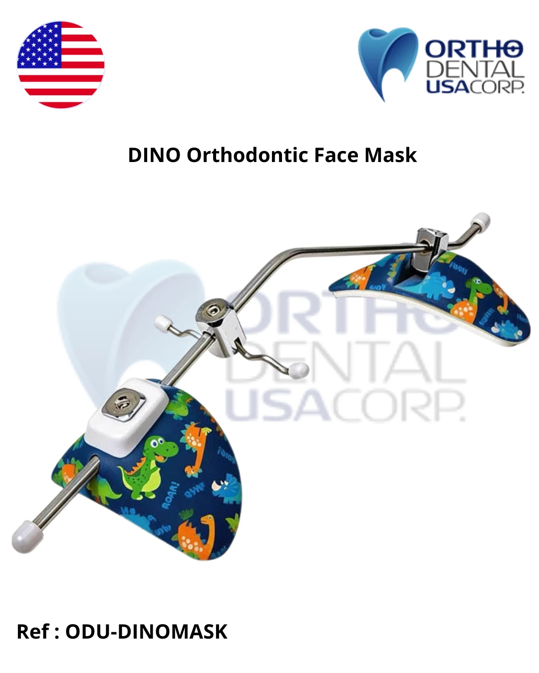 USA stock Dental Orthodontic Reverse Pull Headgear Facemask Facial Adjustable