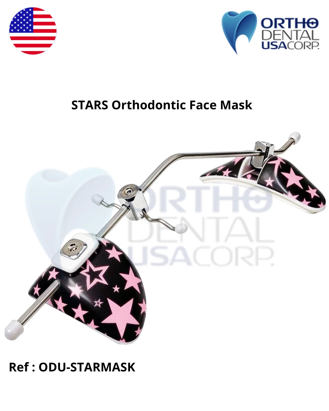USA stock Dental Orthodontic Reverse Pull Headgear Facemask Facial Adjustable - Image 2