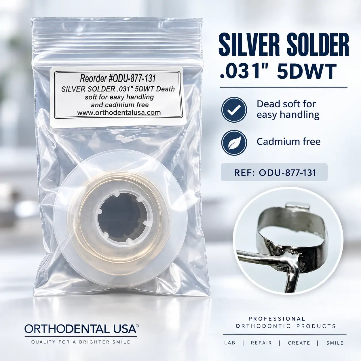 Orthodontic Dental Silver Solder Wire .031" 0.8mm 5DWT Dead Soft Cadmium Free - Image 6